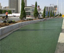 合安路出城口道路綠色瀝青